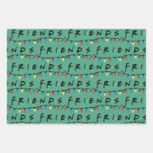 FRIENDS™ | Logo met kerstlampjes Inpakpapier Vel (Voorkant 2)