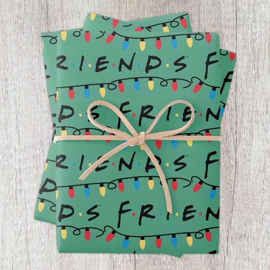 FRIENDS™ | Logo met kerstlampjes Inpakpapier Vel