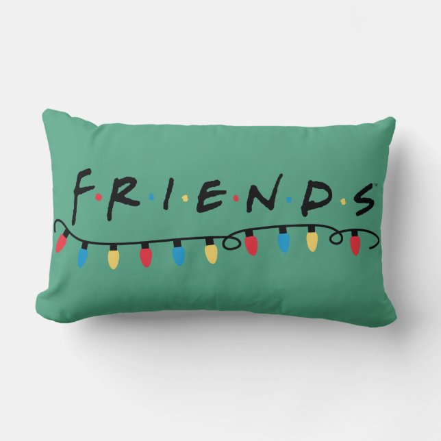 FRIENDS™ | Logo met kerstlampjes Kussen (Voorkant)