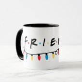 FRIENDS™ | Logo met kerstlampjes Mok (Voorkant links)