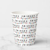 FRIENDS™ | Logo met kerstlampjes Papieren Bekers (Voorkant)