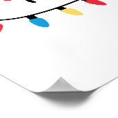 FRIENDS™ | Logo met kerstlampjes Poster (Hoek)