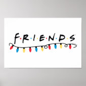 FRIENDS™ | Logo met kerstlampjes Poster (Voorkant)