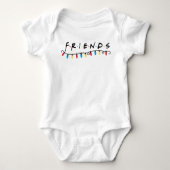FRIENDS™ | Logo met kerstlampjes Romper (Voorkant)