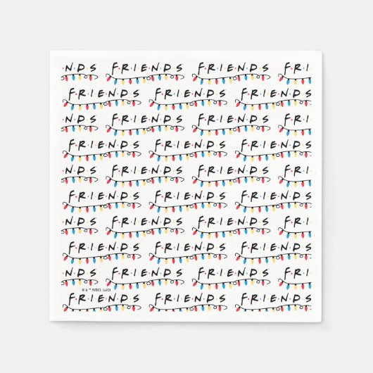 FRIENDS™ | Logo met kerstlampjes Servet (Voorkant)