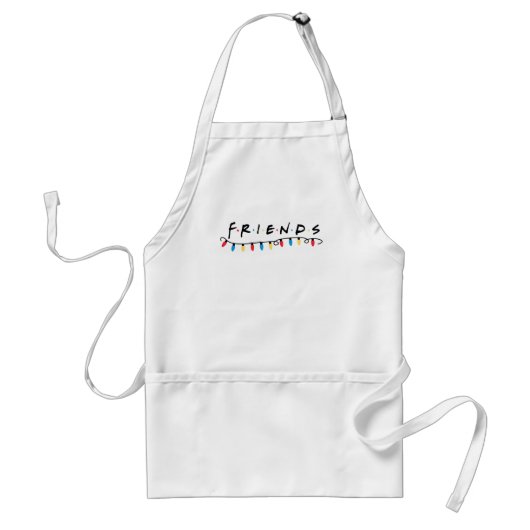 FRIENDS™ | Logo met kerstlampjes Standaard Schort (Voorkant)