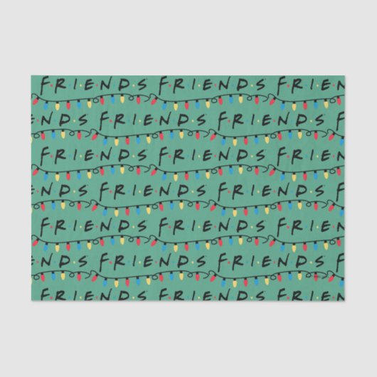 FRIENDS™ | Logo met kerstlampjes Tissuepapier (Voorkant)