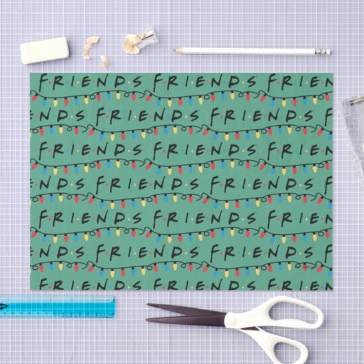 FRIENDS™ | Logo met kerstlampjes Tissuepapier (Craft)