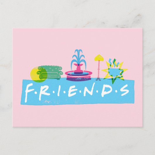FRIENDS™ | Logo met pictogrammen Briefkaart (Voorkant)