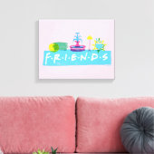 FRIENDS™ | Logo met pictogrammen Canvas Afdruk (Insitu (Woonkamer))