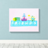 FRIENDS™ | Logo met pictogrammen Canvas Afdruk (Insitu (Houten vloer))