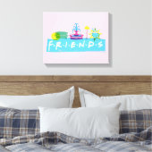 FRIENDS™ | Logo met pictogrammen Canvas Afdruk (Insitu (Slaapkamer))