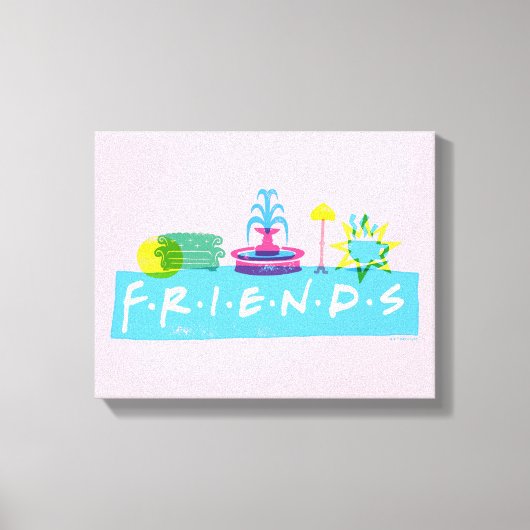 FRIENDS™ | Logo met pictogrammen Canvas Afdruk (Voorkant)