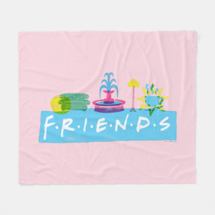 FRIENDS™   Logo met pictogrammen Fleece Deken