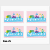 FRIENDS™ | Logo met pictogrammen Rechthoekige Sticker (Vel)