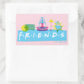 FRIENDS™ | Logo met pictogrammen Rechthoekige Sticker (Tas)