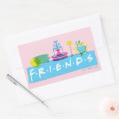 FRIENDS™ | Logo met pictogrammen Rechthoekige Sticker (Envelop)