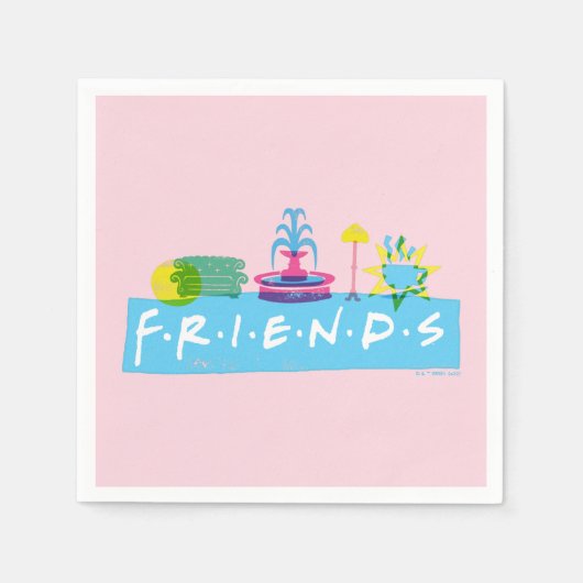 FRIENDS™ | Logo met pictogrammen Servet (Voorkant)