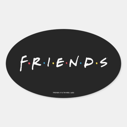 FRIENDS™ Logo Ovale Sticker (Voorkant)