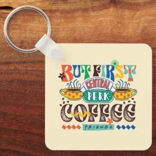 FRIENDS™ Maar Eerst Koffie Levendig Grafisch Sleutelhanger