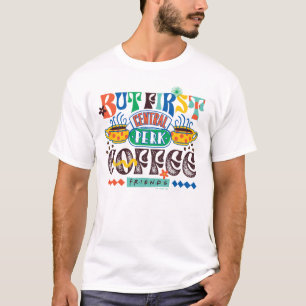 FRIENDS™ Maar Eerst Koffie Levendig Grafisch T-shirt