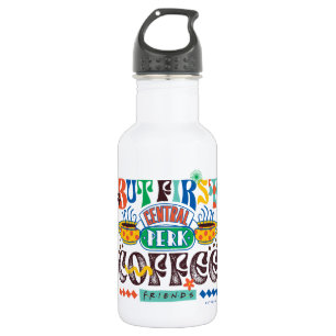 FRIENDS™ Maar Eerst Koffie Levendig Grafisch Waterfles