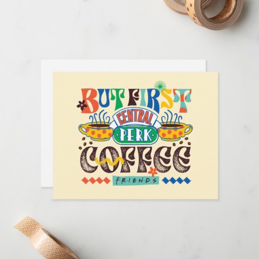 FRIENDS™ | Maar eerst koffie-trilling Notitiekaartje (Voorkant / Achterkant in situ)