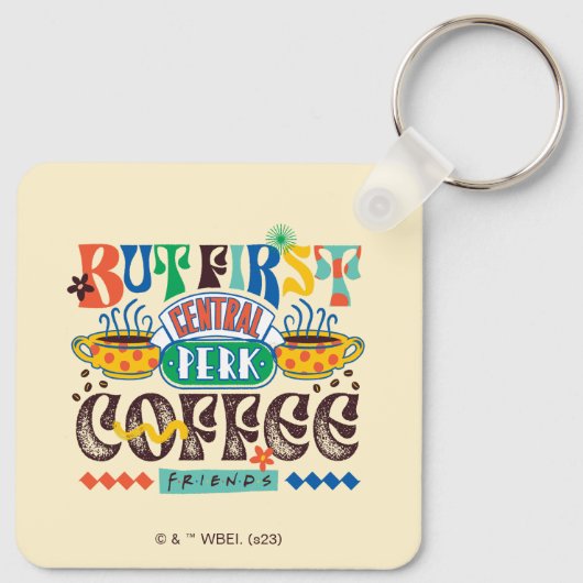 FRIENDS™ | Maar eerst koffie-trilling Sleutelhanger (Achterkant)