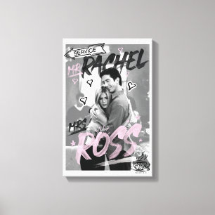 FRIENDS™   Mevrouw Rachel & Mijnheer Ross Canvas Afdruk