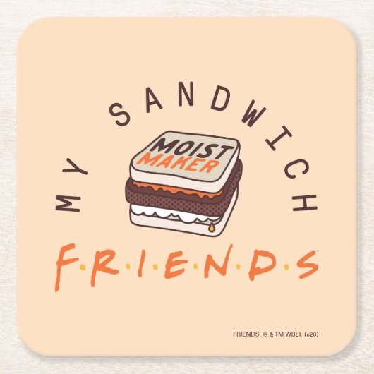 FRIENDS™ | Mijn sandwich Kartonnen Onderzetters (Voorkant)