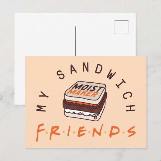 FRIENDS™ | Mijn sandwich Uitnodiging Briefkaart (Voorkant / Achterkant)