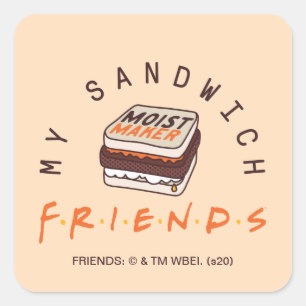 FRIENDS™   Mijn sandwich Vierkante Sticker