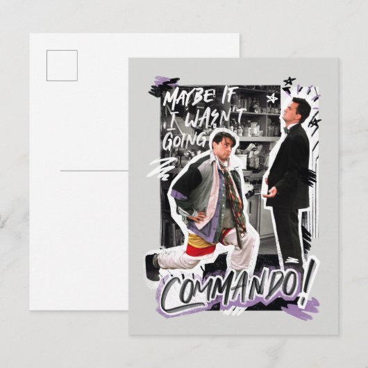 FRIENDS™ | Misschien als ik geen Commando ging! Uitnodiging Briefkaart (Voorkant / Achterkant)