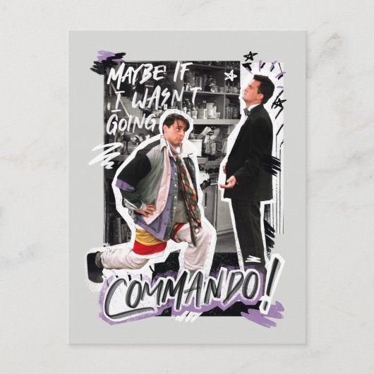 FRIENDS™ | Misschien als ik geen Commando ging! Uitnodiging Briefkaart (Voorkant)