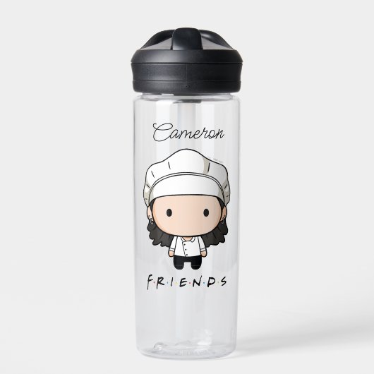 FRIENDS™ | Monica Chibi | Voeg je naam toe Waterfles (Voorkant)