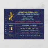 Friends Music Band Retro 70s Concert Ticket Theme Briefkaart (Achterkant)