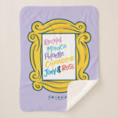 FRIENDS™ Namen in Peephole Sherpa Deken (Voorkant)