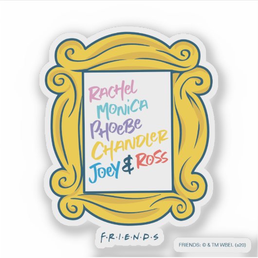 FRIENDS™ Namen in Peephole Sticker (Voorkant)
