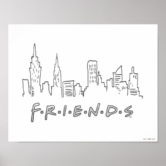 FRIENDS™ | New York City Silhouette Poster (Voorkant)