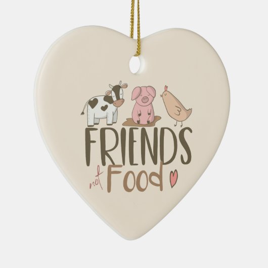 Friends Not Food 2 Keramisch Ornament (Rechts)