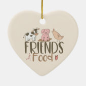 Friends Not Food 2 Keramisch Ornament (Achterkant)