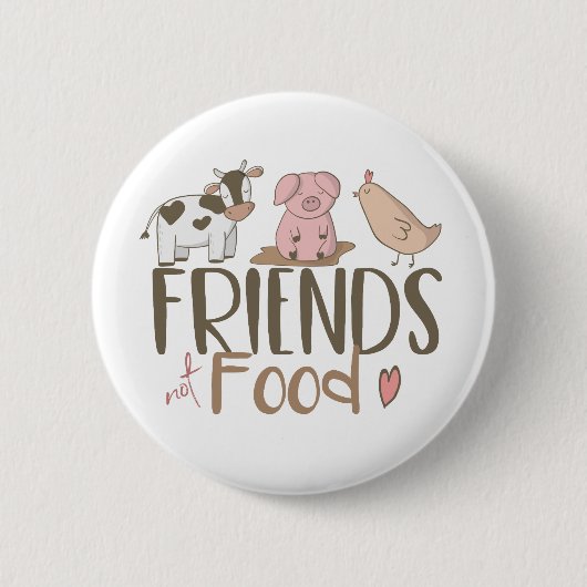 Friends Not Food 2 Ronde Button 5,7 Cm (Voorkant)