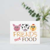 Friends Not Food Briefkaart (Staand voorkant)