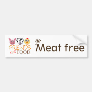 Friends Not Food Bumpersticker