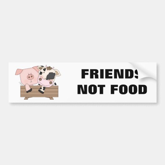 Friends Not Food Bumpersticker (Voorkant)