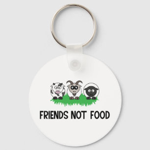 Friends Not Food, Gifts for Vegan Vegetarian Sleutelhanger