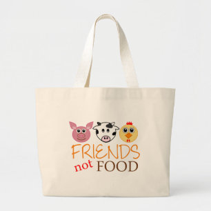 Friends Not Food Grote Tote Bag