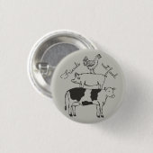 friends not food ronde button 3,2 cm (Voorkant /achterkant)