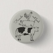 friends not food ronde button 3,2 cm (Voorkant)