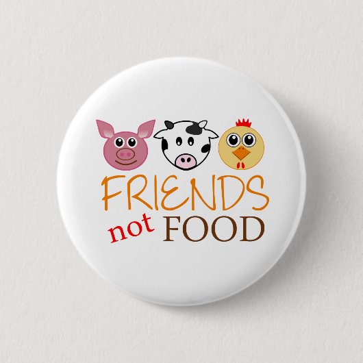 Friends Not Food Ronde Button 5,7 Cm (Voorkant)